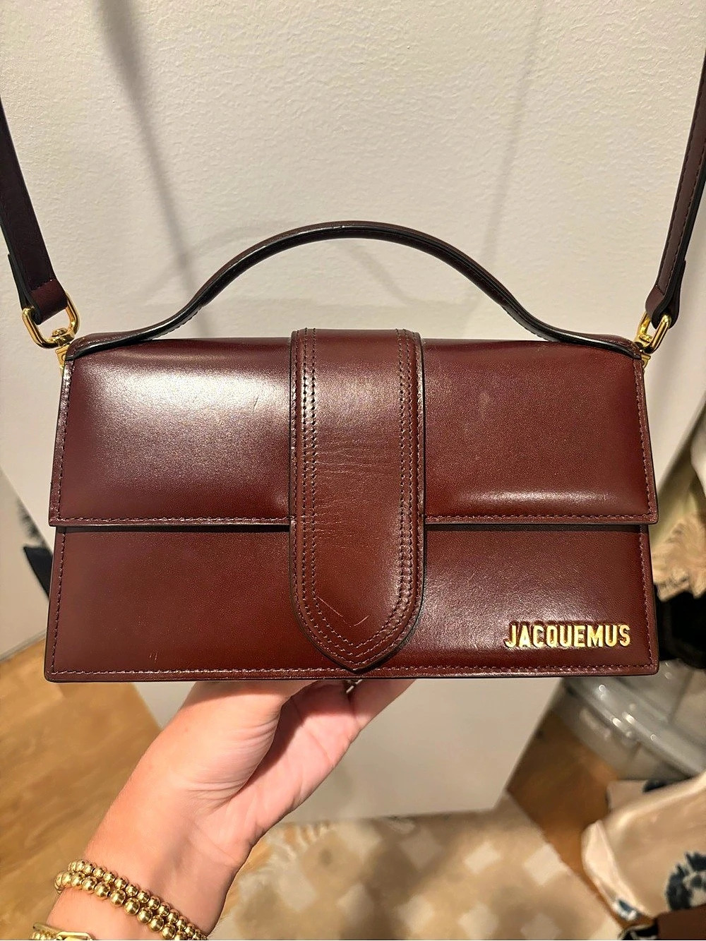 Jacquemus Le Grand Bambino Shoulder Bag in Brown NWT